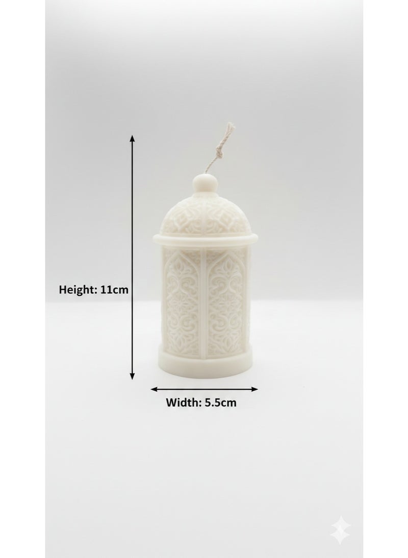 Serenity Candles شمعة رمضان سيرينيتي فانوس العود البيضاء – فتيل واحد (٢٠٠ جم) - Image 1